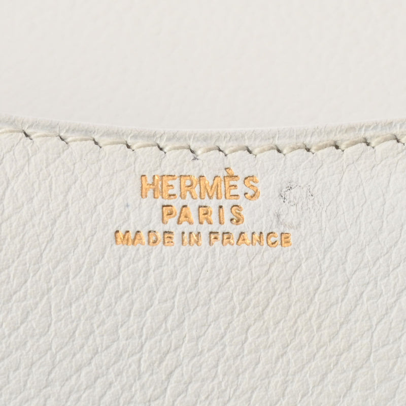 HERMES エルメス ソルド品 白 ゴールド金具 - ○U刻印(1991年頃)  レディース ヴォーグレネ ショルダーバッグ Bランク 中古 銀蔵