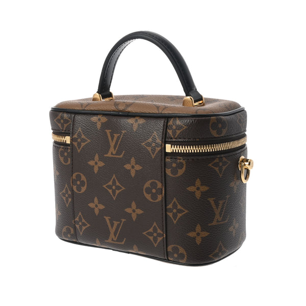 LOUIS VUITTON ルイヴィトン モノグラムリバース ヴァニティNV PM 2WAY ブラウン M45165 レディース モノグラムキャンバス ハンドバッグ Aランク 中古 銀蔵