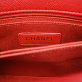 CHANEL シャネル マトラッセ トップハンドル XS 2WAY 赤 レディース キャビアスキン ハンドバッグ Aランク 中古 銀蔵