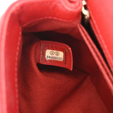 CHANEL シャネル マトラッセ トップハンドル XS 2WAY 赤 レディース キャビアスキン ハンドバッグ Aランク 中古 銀蔵