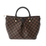 LOUIS VUITTON ルイヴィトン ダミエ シエナ PM 2WAY ブラウン N41545 レディース ダミエキャンバス ハンドバッグ Aランク 中古 銀蔵