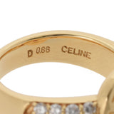 CELINE セリーヌ サークルモチーフ ダイヤ0.86ct 色石0.02ct - 11号 レディース K18イエローゴールド リング・指輪 Aランク 中古 銀蔵