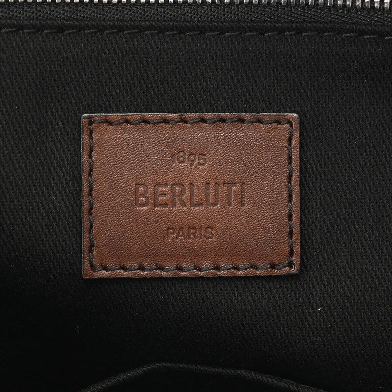 BERLUTI ベルルッティ フォーエバー シグネチャートート 黒 - メンズ PVC/レザー トートバッグ Aランク 中古 銀蔵