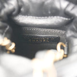 CHANEL シャネル マトラッセ ミニ チェーンショルダー スクエア ブラック - レディース ラムスキン ショルダーバッグ Aランク 中古 銀蔵