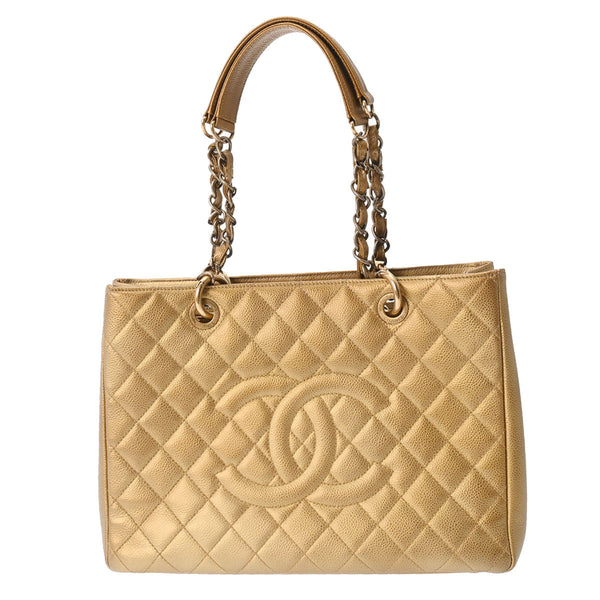 CHANEL シャネル GST グランドショッピングトート ゴールド A50995 レディース キャビアスキン トートバッグ ABランク 中古 銀蔵