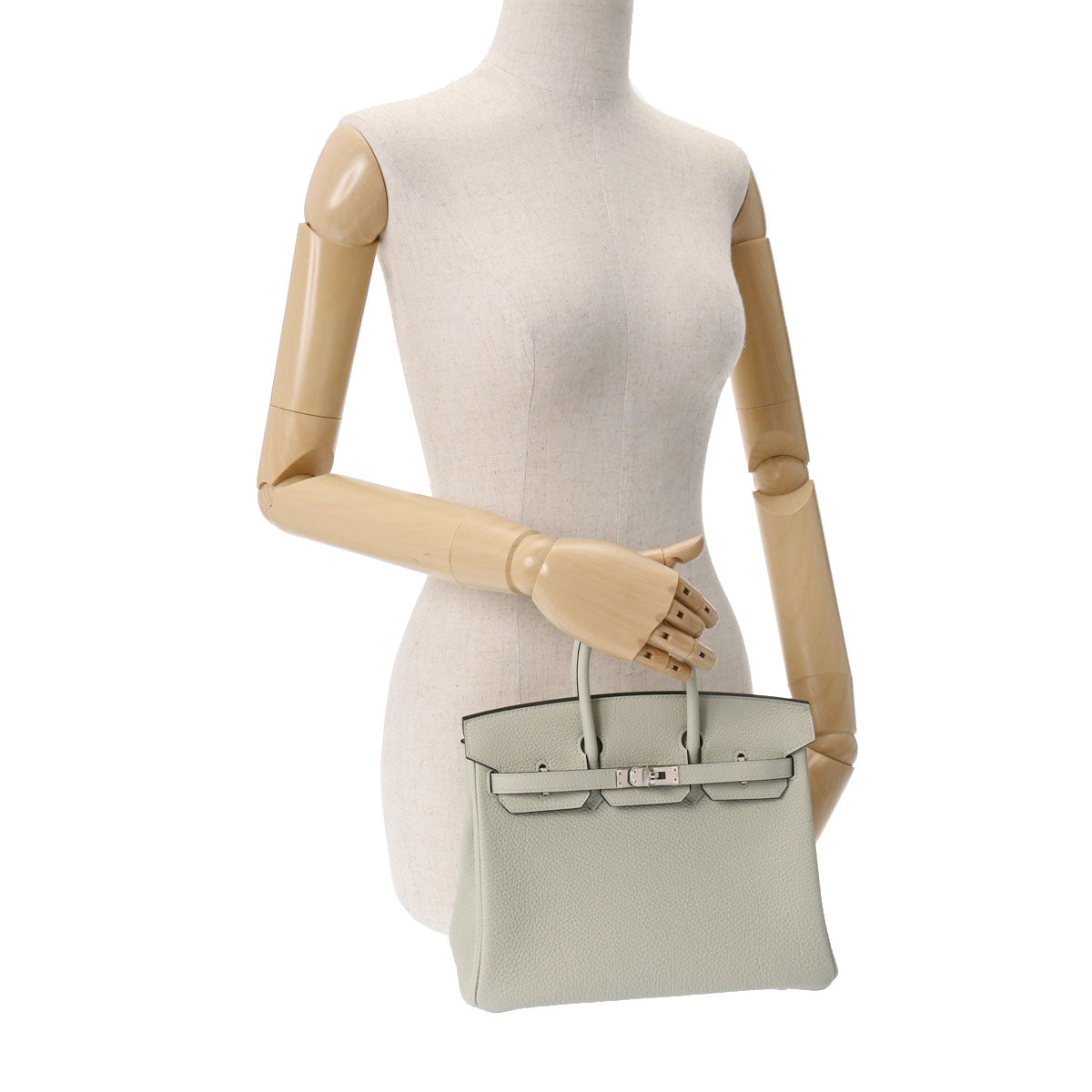 美品 HERMES 名作 セリエ タイピン パラジウム バーキン 30 タッチ ミール/ゴールド/パラジウム金具 アリゲーター