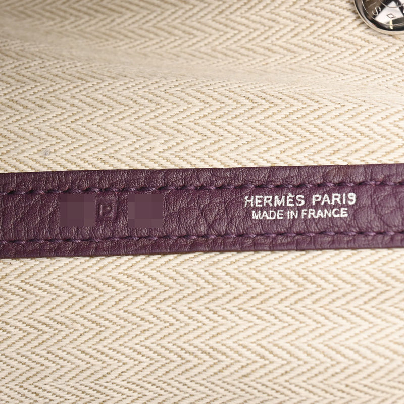 HERMES エルメス ガーデンパーティ PM カシス □P刻印(2012年頃) ユニセックス ネゴンダ ハンドバッグ Aランク 中古 銀蔵