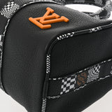 LOUIS VUITTON ルイヴィトン ダミエ ディストーテッド シティキーポル XS 2WAY 黒 M80202 ユニセックス レザー ハンドバッグ Aランク 中古 銀蔵