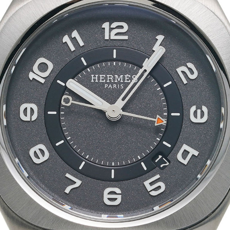 HERMES エルメス H08  W049427WW00 メンズ チタン 腕時計 自動巻き グレー文字盤 Aランク 中古 銀蔵