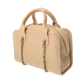CHANEL シャネル ドーヴィル ボウリングバッグ 2WAY ベージュ A92750 レディース キャンバス レザー ハンドバッグ 新同 中古 銀蔵