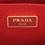 PRADA プラダ カナパ ミニ 2WAYトート 赤 - レディース キャンバス ハンドバッグ 新同 中古 銀蔵