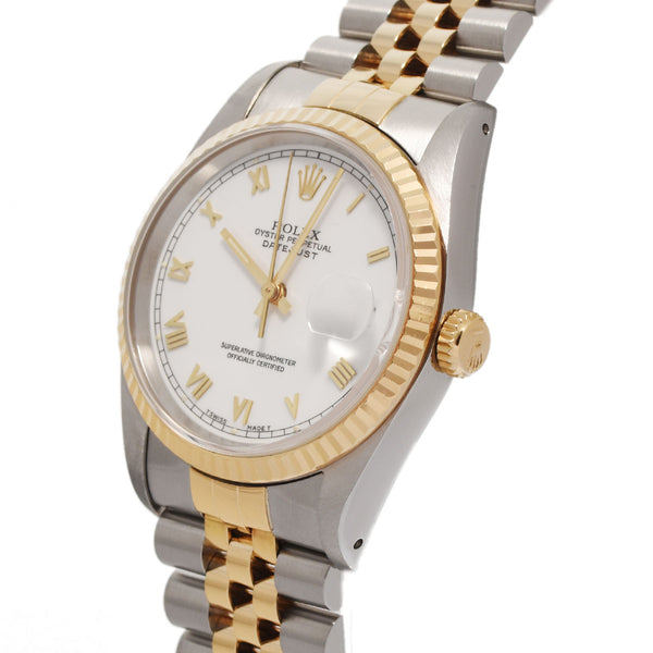 ROLEX ロレックス デイトジャスト 16233 メンズ YG/SS 腕時計 自動巻き 白文字盤 Aランク 中古 銀蔵