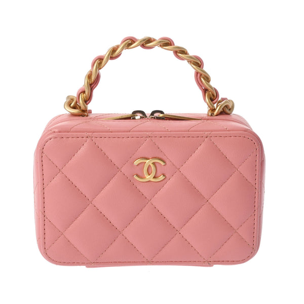 CHANEL シャネル ミニチェーンバニティ ピンク - レディース ラムスキン ショルダーバッグ Aランク 中古 銀蔵