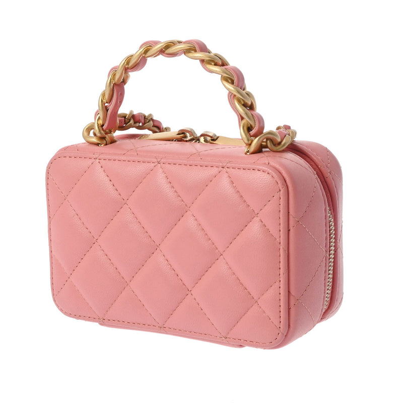 CHANEL シャネル ミニチェーンバニティ ピンク - レディース ラムスキン ショルダーバッグ Aランク 中古 銀蔵