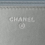 CHANEL シャネル チェーンウォレット チェーンロゴ シルバー - レディース カーフ ショルダーバッグ Aランク 中古 銀蔵