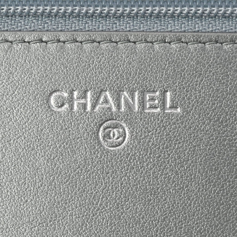 CHANEL シャネル チェーンウォレット チェーンロゴ シルバー - レディース カーフ ショルダーバッグ Aランク 中古 銀蔵