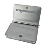 CHANEL シャネル チェーンウォレット チェーンロゴ シルバー レディース カーフ ショルダーバッグ Aランク 中古 銀蔵