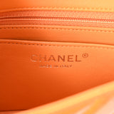 CHANEL シャネル ミニマトラッセ チェーンショルダー 20cm オレンジ シルバー金具 A69900 レディース エナメル ショルダーバッグ ABランク 中古 銀蔵