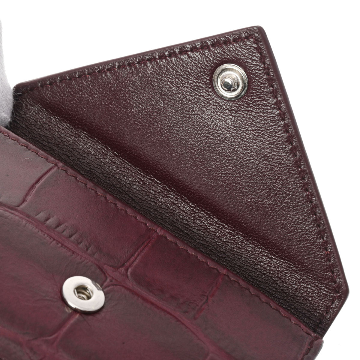 バレンシアガ  ミニペーパー　確認用 バレンシアガペーパー ミニ ウォレット ボルドー ユニセックス 三