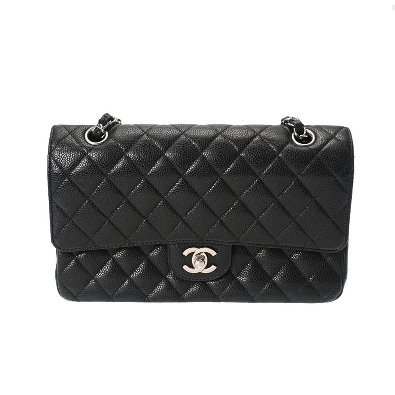 CHANEL シャネル マトラッセ チェーンショルダー 25cm 黒 - レディース キャビアスキン ショルダーバッグ Aランク 中古 銀蔵