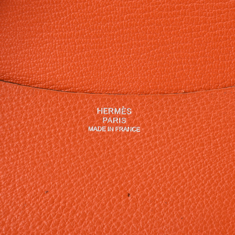 HERMES エルメス アジェンダ PM オレンジ パラジウム金具 - T刻印(2015年頃) ユニセックス シェーブル 手帳カバー Bランク 中古 銀蔵