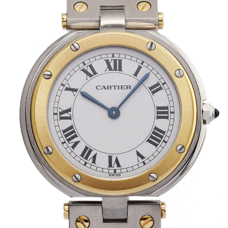 CARTIER カルティエ サントス ラウンド - ボーイズ SS/YG 腕時計 クォーツ Aランク 中古 銀蔵