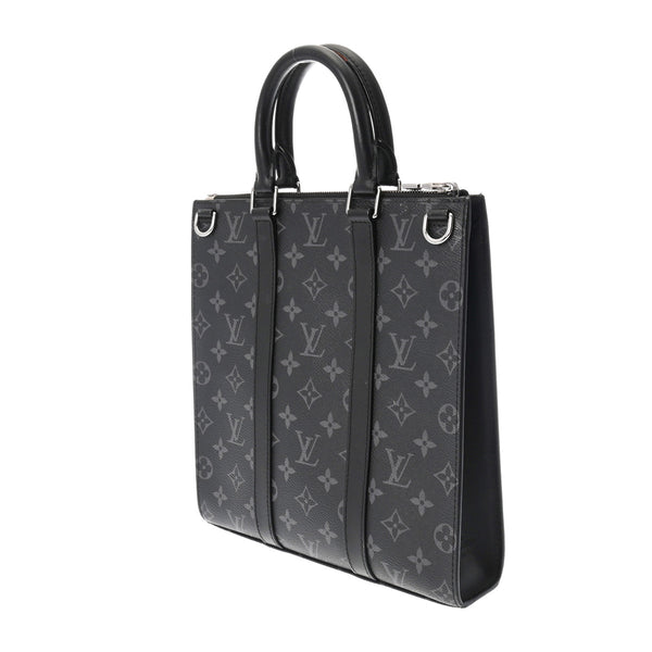 LOUIS VUITTON ルイヴィトン モノグラムエクリプス サックプラ クロス 旧型 黒/グレー M46098 メンズ モノグラムキャンバス 2WAYバッグ Bランク 中古 銀蔵