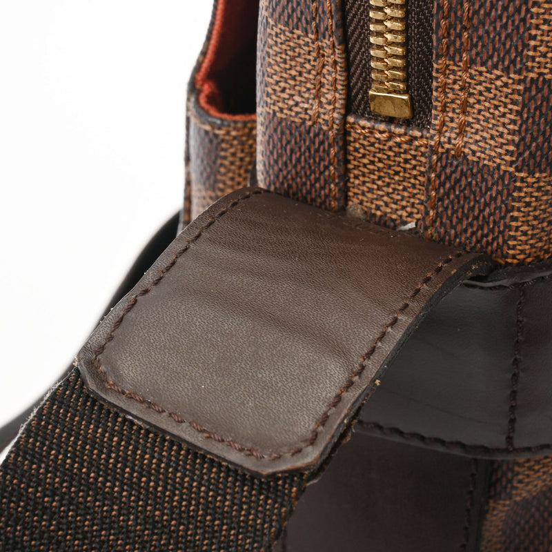 LOUIS VUITTON ルイヴィトン ダミエ ナヴィグリオ  ブラウン/赤 N45255 ユニセックス ダミエキャンバス ショルダーバッグ Bランク 中古 銀蔵