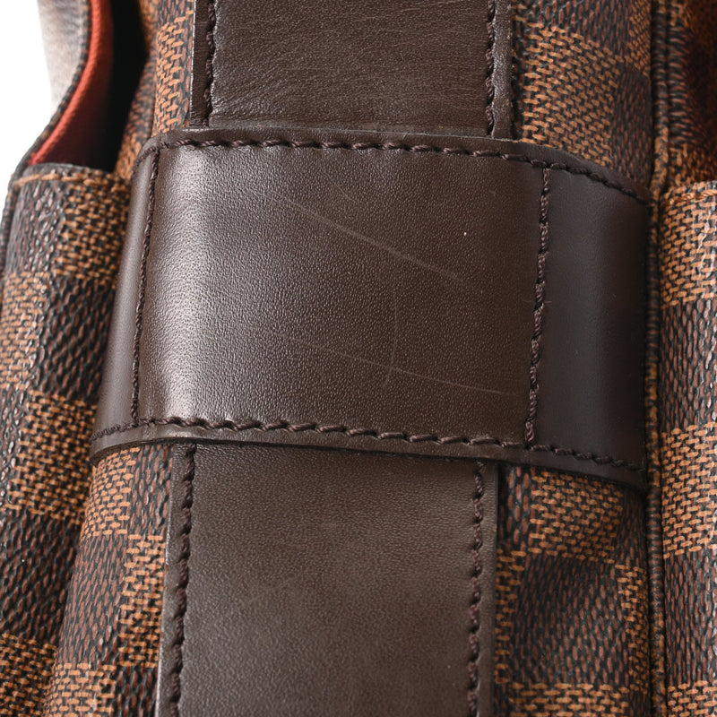 LOUIS VUITTON ルイヴィトン ダミエ ナヴィグリオ  ブラウン/赤 N45255 ユニセックス ダミエキャンバス ショルダーバッグ Bランク 中古 銀蔵