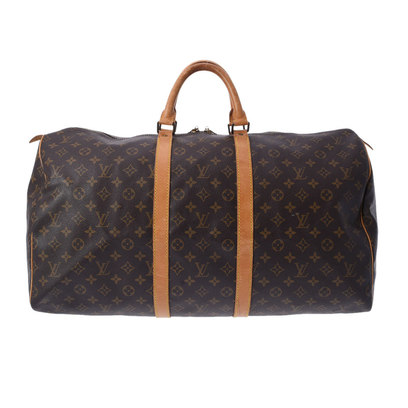 LOUIS VUITTON ルイヴィトン モノグラム キーポル 55 ブラウン M41424 ユニセックス モノグラムキャンバス ボストンバッグ Bランク 中古 銀蔵