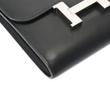 HERMES エルメス コンスタンス スリム 黒 C刻印(2018年頃) レディース タデラクト 二つ折り財布 Bランク 中古 銀蔵