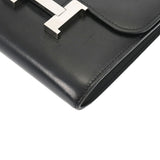 HERMES エルメス コンスタンス スリム 黒 C刻印(2018年頃) レディース タデラクト 二つ折り財布 Bランク 中古 銀蔵