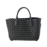 BOTTEGAVENETA ボッテガヴェネタ イントレチャート ミニカバ 2WAY 黒 709464 レディース ラムスキン ハンドバッグ Aランク 中古 銀蔵