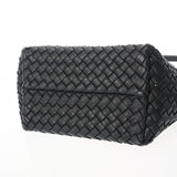 BOTTEGAVENETA ボッテガヴェネタ イントレチャート ミニカバ 2WAY 黒 709464 レディース ラムスキン ハンドバッグ Aランク 中古 銀蔵