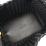 BOTTEGAVENETA ボッテガヴェネタ イントレチャート ミニカバ 2WAY 黒 709464 レディース ラムスキン ハンドバッグ Aランク 中古 銀蔵