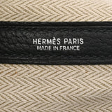 HERMES エルメス ガーデンパーティ PM 黒 パラジウム金具 - □L刻印(2008年頃) ユニセックス ネゴンダ ハンドバッグ ABランク 中古 銀蔵