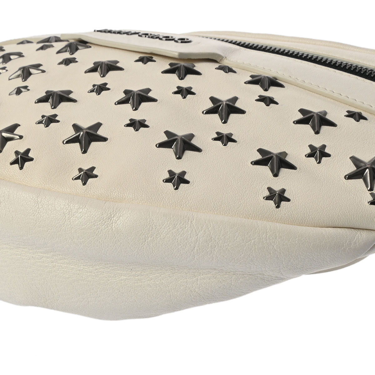 JIMMY CHOO ジミーチュウ スタースタッズ ボディバッグ ウエストポーチ ジミーチュウスタースタッズ 白 ユニセックス レザー ボディバッグ