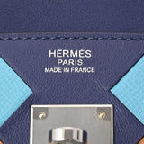 HERMES エルメス バーキン 30 トレサージュ ドゥキュイール ブルーアンクル D刻印(2019年頃) レディース スイフト/エプソン ハンドバッグ Aランク 中古 銀蔵