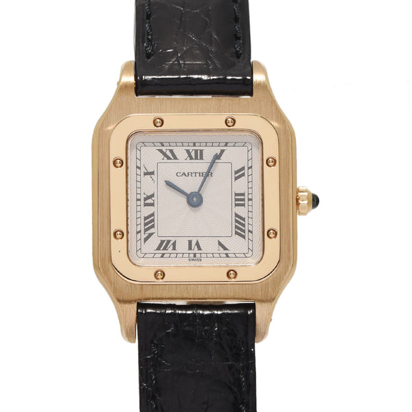 CARTIER カルティエ サントス デュモン SM アンティーク W1505556 レディース YG/革 腕時計 手巻き Aランク 中古 銀蔵