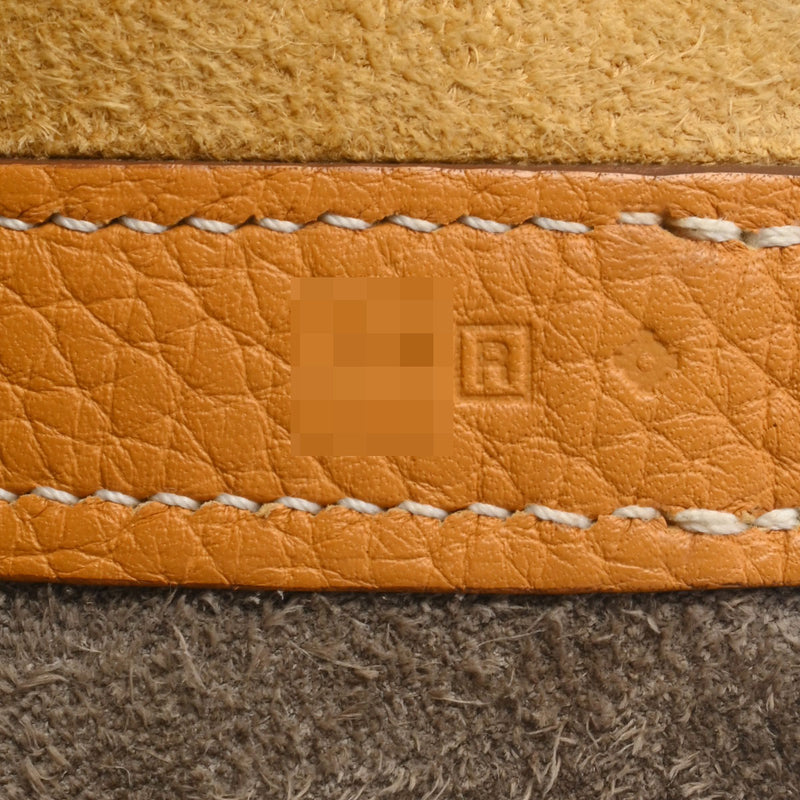 HERMES エルメス ピコタン ロック GM トゥルティエールグレー/ムタード パラジウム金具 - □R刻印(2014年頃) レディース トリヨンクレマンス ハンドバッグ ABランク 中古 銀蔵