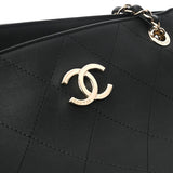 CHANEL シャネル マトラッセ チェーントート 黒 シャンパンゴールド金具 - レディース レザー ハンドバッグ Aランク 中古 銀蔵