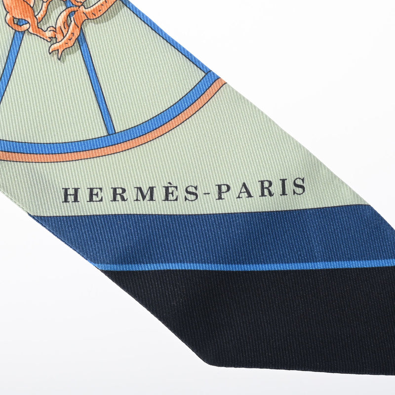 HERMES エルメス ツイリー SPRINGS SPRINGS BAGUETTE 新タグ ブルー/マルチカラー - レディース シルク100％ スカーフ ABランク 中古 銀蔵