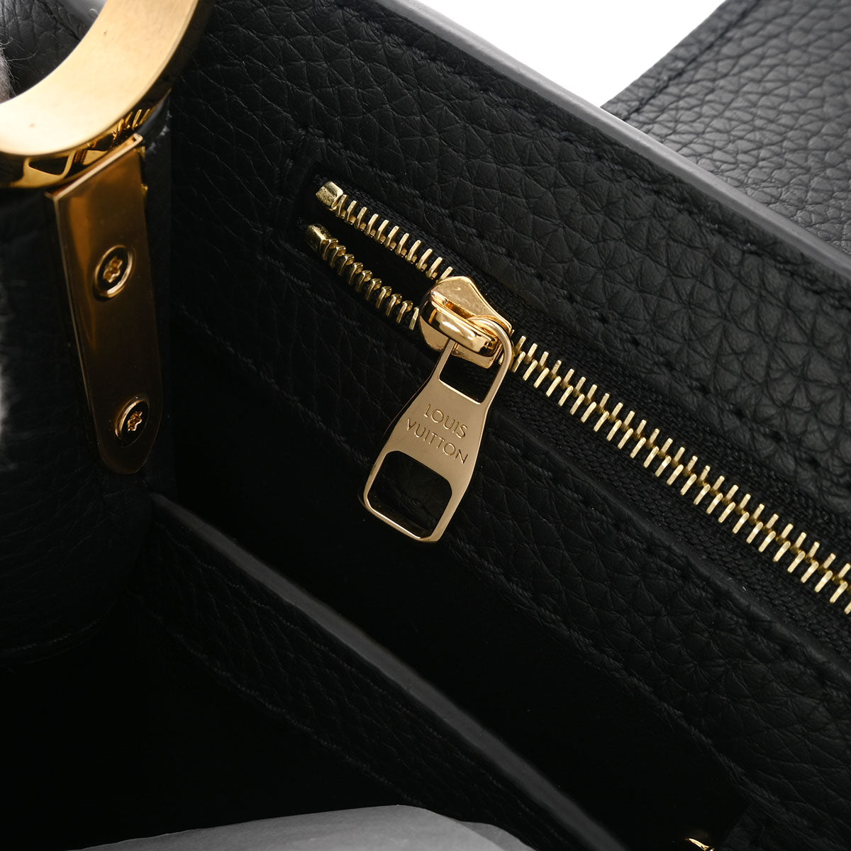 ルイヴィトンカプシーヌ BB 2WAY 黒/青 レディース ハンドバッグ  