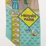 HERMES エルメス ツイリー LA MAISON DES CARRES イエロー/マルチカラー レディース シルク100％ スカーフ ABランク 中古 銀蔵