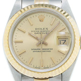 ROLEX ロレックス デイトジャスト 69173 レディース YG/SS 腕時計 自動巻き シャンパン文字盤 Aランク 中古 銀蔵