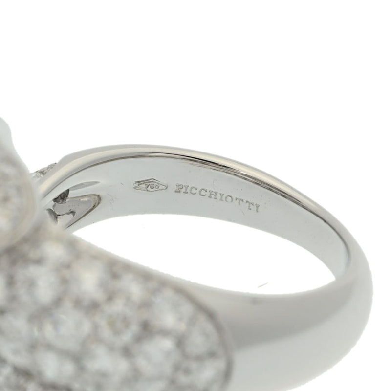 PICCHIOTTI ピキヨッティ スネークリング ダイヤ1.77ct エメラルド0.05ct - 12号 レディース K18ホワイトゴールド リング・指輪 Aランク 中古 銀蔵