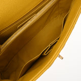 CHANEL シャネル マトラッセ トップハンドル 29 2WAY イエロー A92991 レディース キャビアスキン ハンドバッグ ABランク 中古 銀蔵