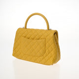 CHANEL シャネル マトラッセ トップハンドル 29 2WAY イエロー A92991 レディース キャビアスキン ハンドバッグ ABランク 中古 銀蔵