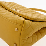 CHANEL シャネル マトラッセ トップハンドル 29 2WAY イエロー A92991 レディース キャビアスキン ハンドバッグ ABランク 中古 銀蔵