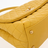 CHANEL シャネル マトラッセ トップハンドル 29 2WAY イエロー A92991 レディース キャビアスキン ハンドバッグ ABランク 中古 銀蔵